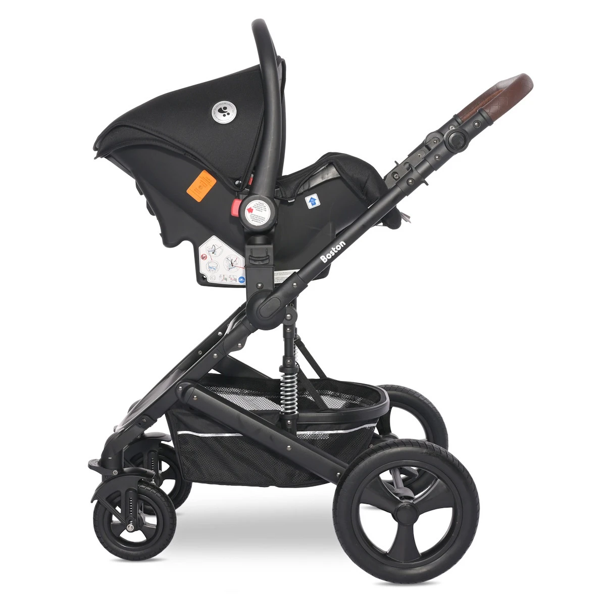 Lorelli Boston Tropical Flowers Black 3-in-1 Kinderwagen Incl. Comet Autostoel 14 Lorelli Boston Tropical Flowers Black 3-in-1 Kinderwagen Incl. Comet Autostoel - Afbeelding 12