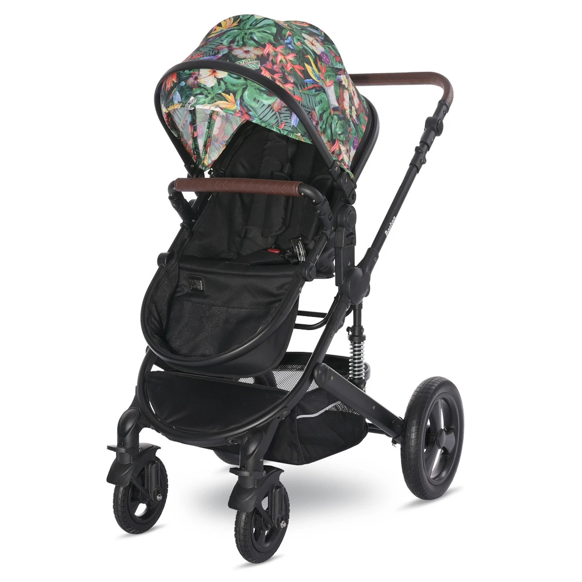 Lorelli Boston Tropical Flowers Black 3-in-1 Kinderwagen Incl. Comet Autostoel 8 Lorelli Boston Tropical Flowers Black 3-in-1 Kinderwagen Incl. Comet Autostoel - Afbeelding 6