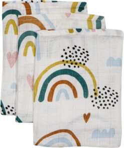 Blush & Blossom Rainbow Hydrofiel Starterset TR-BB4050 -Babyproducten Winkel mamaloes blush blossom muslin baby starter pack rainbow 03