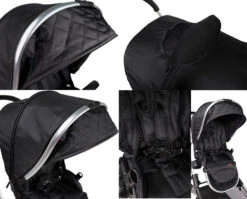 Ding Amigo Black/Silver Tandem Duowagen DI-191704 28 Ding Amigo Black/Silver Tandem Duowagen DI-191704 -Babyproducten Winkel mamaloes ding amigo black sliver combinaties details