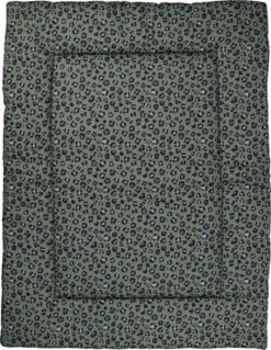 MamaLoes Panter Groen 80 X 100 Cm Omkeerbaar Boxkleed ML020227 -Babyproducten Winkel mamaloes panther army green omkeerbaar boxkleed ml3438 02