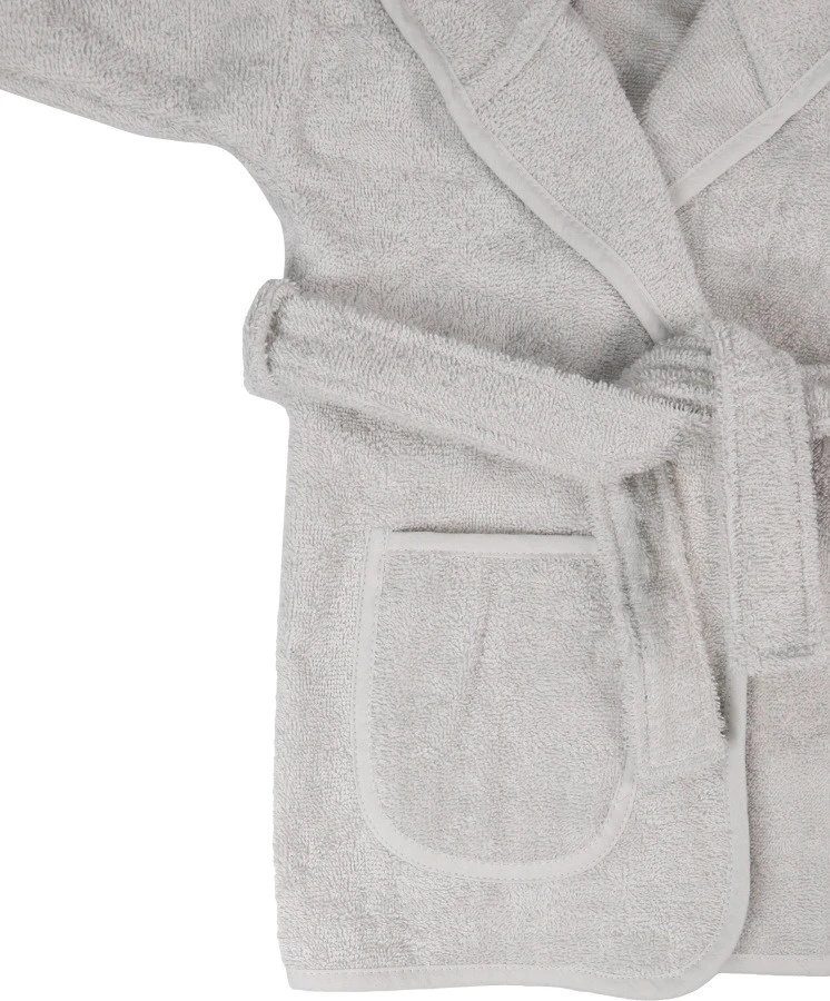 MamaLoes Badstof Light Grey 0-1jr Badjas ML5086 7 MamaLoes Badstof Light Grey 0-1jr Badjas ML5086 - Afbeelding 5