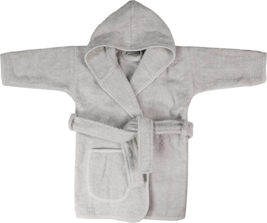 MamaLoes Badstof Light Grey 0-1jr Badjas ML5086 5 MamaLoes Badstof Light Grey 0-1jr Badjas ML5086 - Afbeelding 3