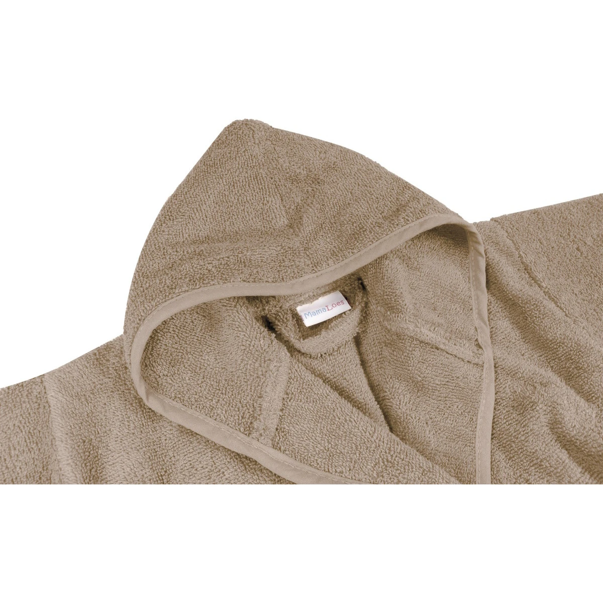 MamaLoes Badstof Zand 1-2jr Badjas ML010306 7 MamaLoes Badstof Zand 1-2jr Badjas ML010306 - Afbeelding 5