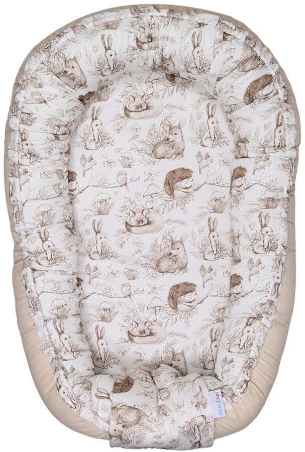 MamaLoes Bos Dieren Omkeerbaar Babynest ML020117 4 MamaLoes Bos Dieren Omkeerbaar Babynest ML020117 - Afbeelding 2