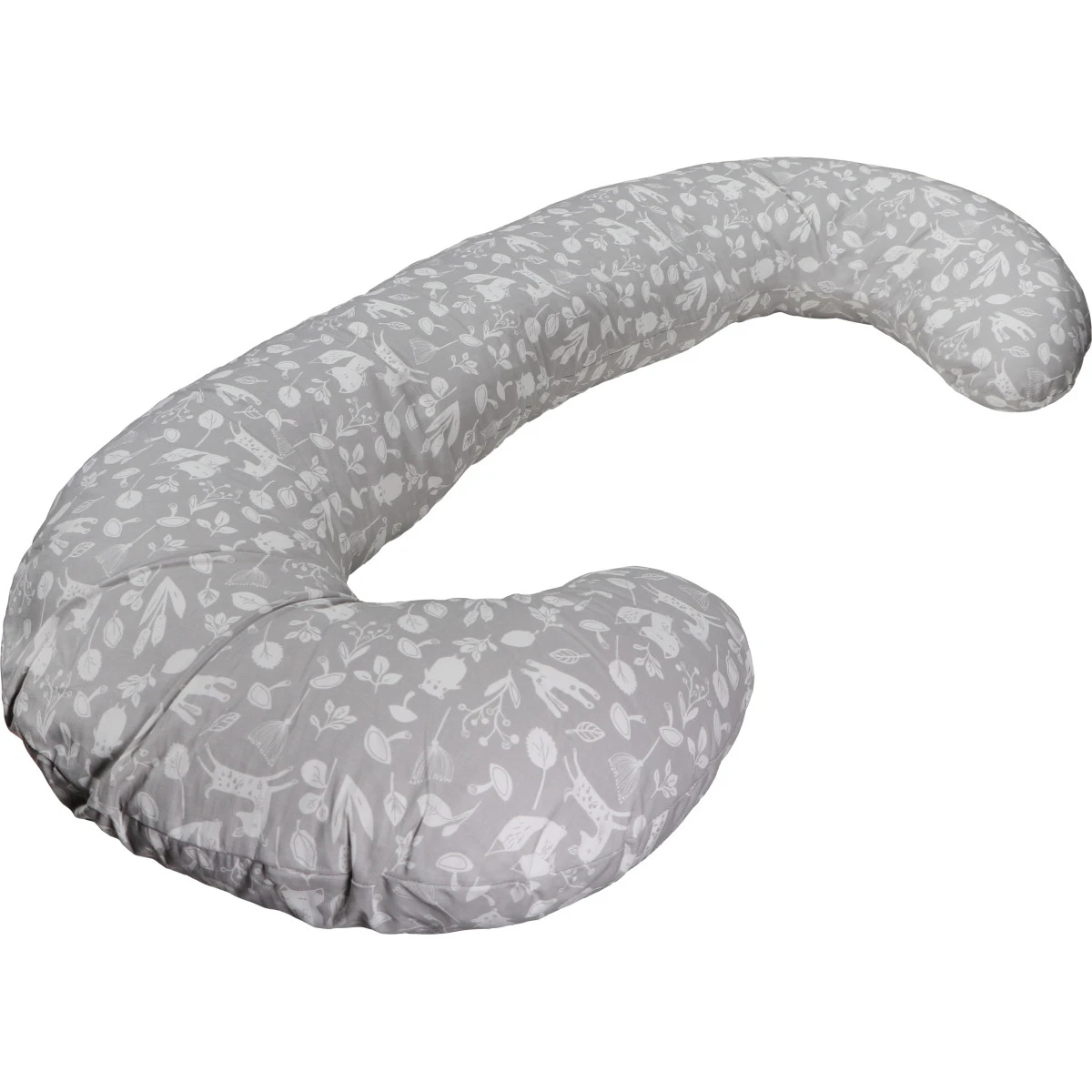 MamaLoes Botanical Animals Grijs C-vorm Voedingskussen ML020410 3 MamaLoes Botanical Animals Grijs C-vorm Voedingskussen ML020410