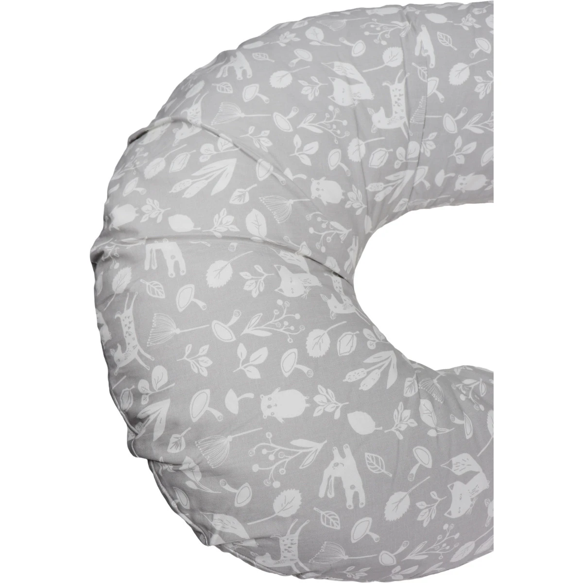 MamaLoes Botanical Animals Grijs C-vorm Voedingskussen ML020410 6 MamaLoes Botanical Animals Grijs C-vorm Voedingskussen ML020410 - Afbeelding 4