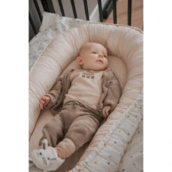 MamaLoes Panther Army Green Omkeerbaar Babynest ML3038 -Babyproducten Winkel mamaloes stippen omkeerbaar babynest ml020107 12