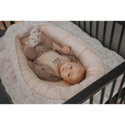 MamaLoes Panther Army Green Omkeerbaar Babynest ML3038 -Babyproducten Winkel mamaloes stippen omkeerbaar babynest ml020107 14