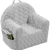 Albero Mio Velvet Grijs Kinderfauteuil -Babyproducten Winkel mamaloes velvet grijs kinderfauteuil 1