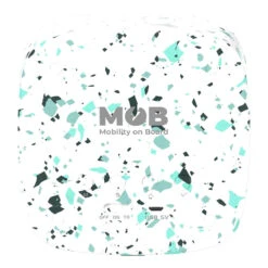 MOB Billy Terrazzo Mintgroen Klok En Nachtlampje BILLY-MTAE-01 -Babyproducten Winkel mob billy terrazzo mintgroen klok en nachtlampje billy mtae 01 2