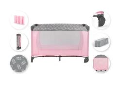 Momi Belove Pink Campingbed LOZE00016 -Babyproducten Winkel momi belove pink campingbed loze00016 8