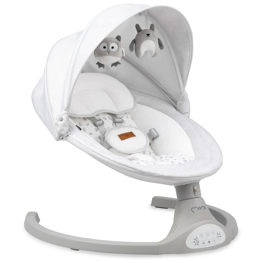 Momi Lami Light Grey Elektrische Babyschommel BULE00023 3 Momi Lami Light Grey Elektrische Babyschommel BULE00023