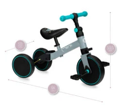 Momi Loris Grey/Turquoise 4-in-1 Ride-On Loopfiets ROBI00041 -Babyproducten Winkel momi loris grey turquoise 4 in 1 ride on loopfiets robi00041 10