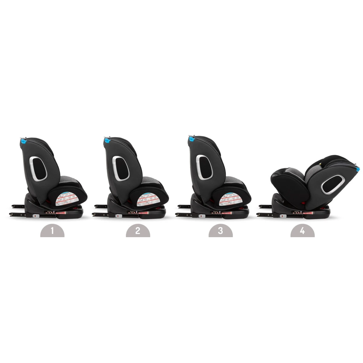 Momi Tordi Zwart Isofix 360° 0-36 Kg Autostoel FOSA00016 7 Momi Tordi Zwart Isofix 360° 0-36 Kg Autostoel FOSA00016 - Afbeelding 5