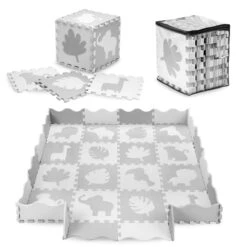 Momi Zawi Grey Schuimrubberen Puzzelmat Met Rand MAED00013 -Babyproducten Winkel momi zawi grey schuimrubberen puzzelmat met rand maed00013 8