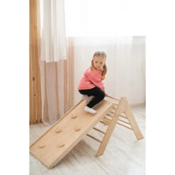 Luna Toys Naturel Houten Klimrek Met Glijbaan LU-36950 19 Luna Toys Naturel Houten Klimrek Met Glijbaan LU-36950 -Babyproducten Winkel natural 3