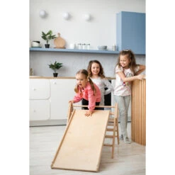 Luna Toys Naturel Houten Klimrek Met Glijbaan LU-36950 20 Luna Toys Naturel Houten Klimrek Met Glijbaan LU-36950 -Babyproducten Winkel natural 4