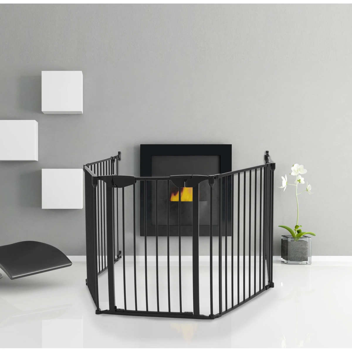 Noma Zwart 5-Delige Kamerverdeler En Traphek Veiligheidshek 94238 7 Noma Zwart 5-Delige Kamerverdeler En Traphek Veiligheidshek 94238 - Afbeelding 5