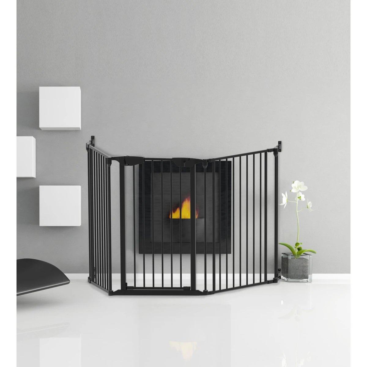 Noma Zwart 5-Delige Kamerverdeler En Traphek Veiligheidshek 94238 6 Noma Zwart 5-Delige Kamerverdeler En Traphek Veiligheidshek 94238 - Afbeelding 4