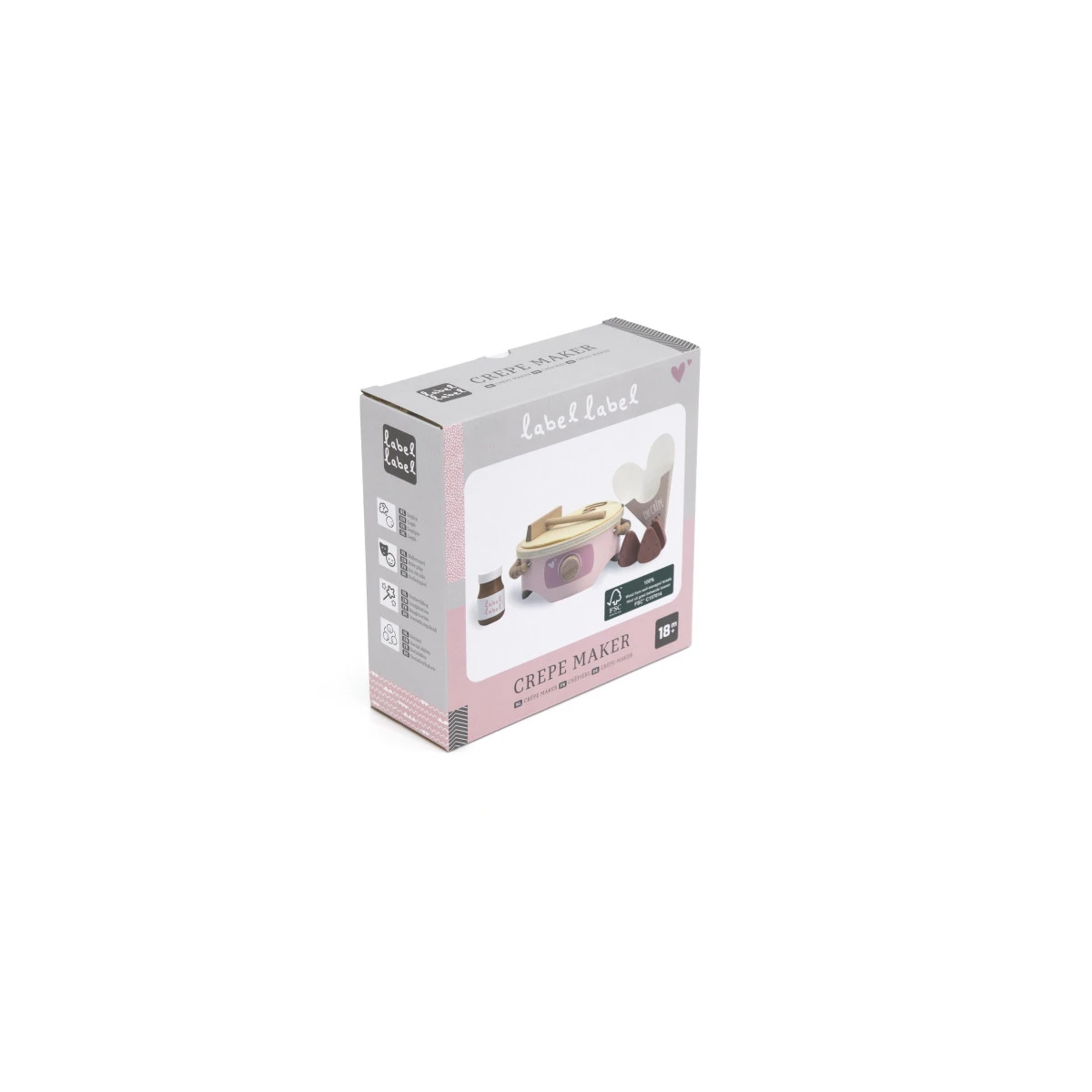 Label Label Roze Houten Crepe Maker LLWT-34710 7 Label Label Roze Houten Crepe Maker LLWT-34710 - Afbeelding 5