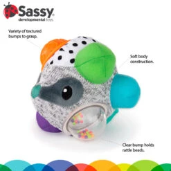Sassy Bumpy Badger Educatieve Speelbal S80931 -Babyproducten Winkel sassy bumpy badger educatieve speelbal 3