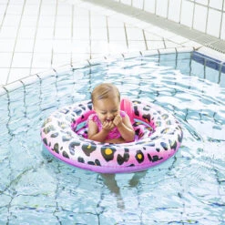 Swim Essentials Baby Float Roségoud Panter 0-1 Jaar Zwemring -Babyproducten Winkel swim essentials baby float ros goud panter 0 1 jaar zwemring 05