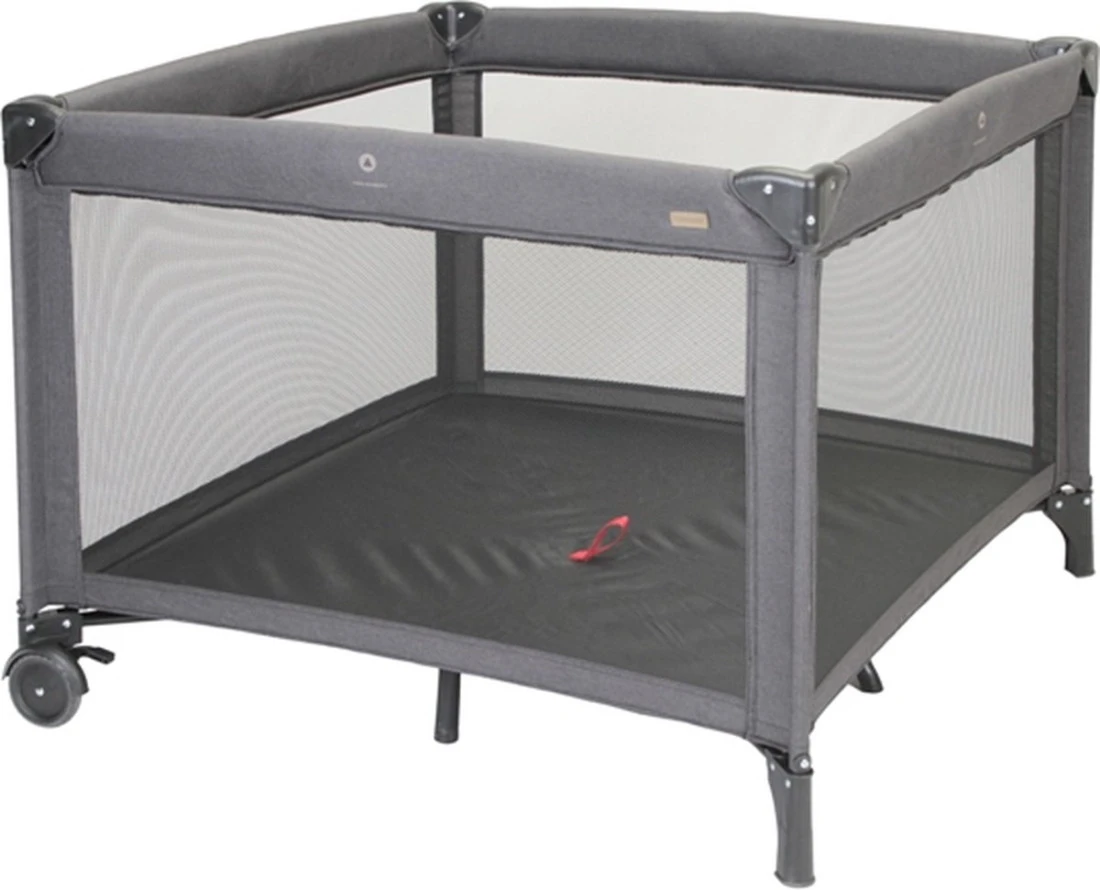 Topmark Parker Zwart Melange Inklapbare Box En Reisbed Incl. Bodemverhoger T7039.BLACK 3 Topmark Parker Zwart Melange Inklapbare Box En Reisbed Incl. Bodemverhoger T7039.BLACK