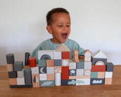 Tryco 50 Stuks Houten Blokken TR-353001 -Babyproducten Winkel tr 353001 tryco wooden 50pcs blocks 06