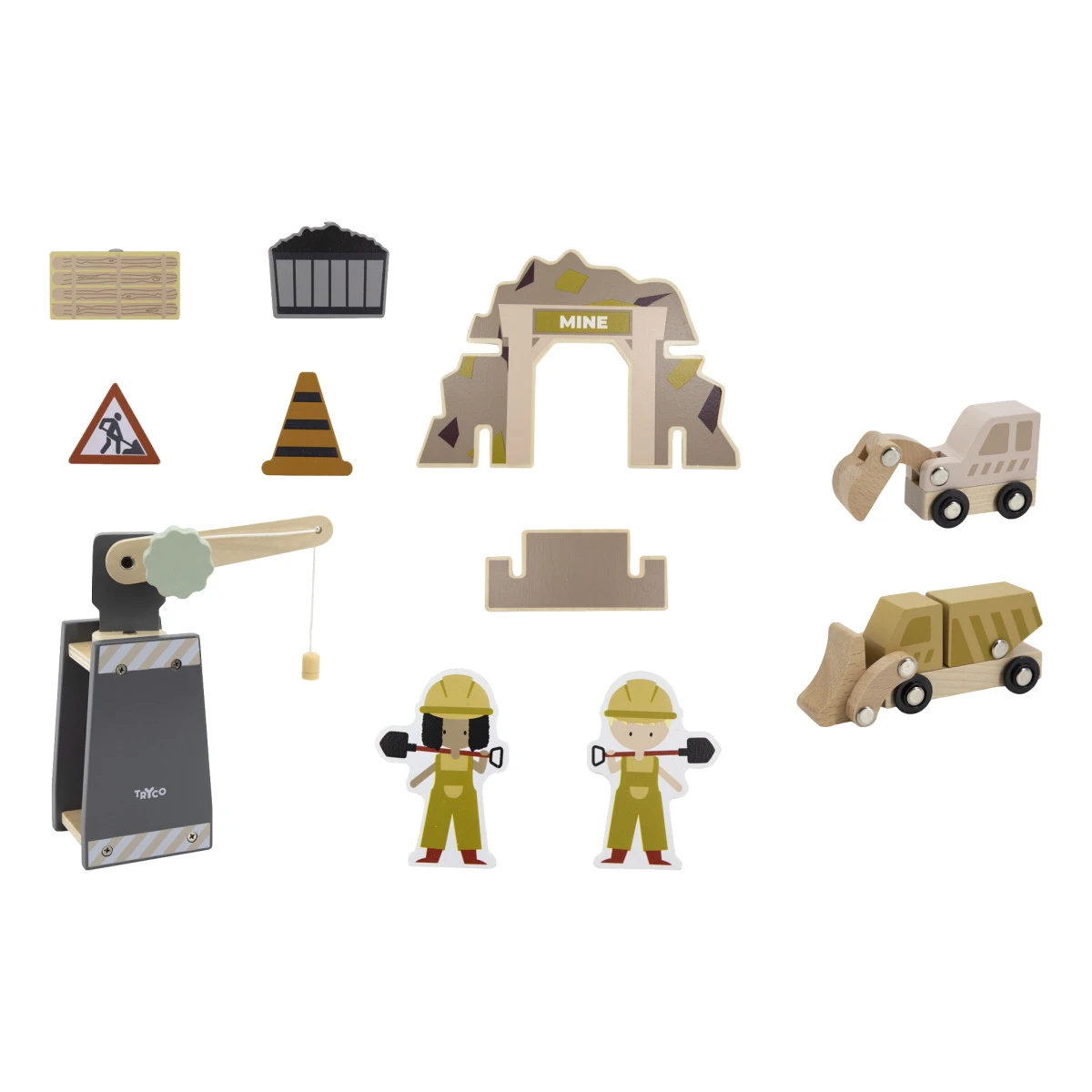 Tryco Houten Treinbaanset - Uitbreidingsset Bouwplaats TR-353080 5 Tryco Houten Treinbaanset - Uitbreidingsset Bouwplaats TR-353080 - Afbeelding 3