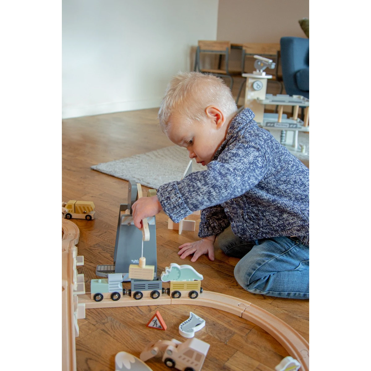 Tryco Houten Treinbaanset - Uitbreidingsset Bouwplaats TR-353080 11 Tryco Houten Treinbaanset - Uitbreidingsset Bouwplaats TR-353080 - Afbeelding 9