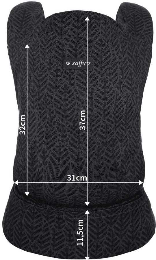 Zaffiro City Graphite Leaves Ergonomische Draagzak 45400 4 Zaffiro City Graphite Leaves Ergonomische Draagzak 45400 - Afbeelding 2