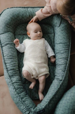 Zaffiro Graphite Leaves Babynest 0985 -Babyproducten Winkel zaffiro graphite leaves babynest 0985 1 1