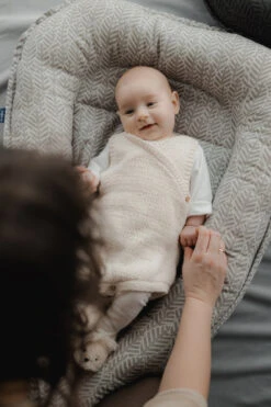 Zaffiro Graphite Leaves Babynest 0985 -Babyproducten Winkel zaffiro graphite leaves babynest 0985 2